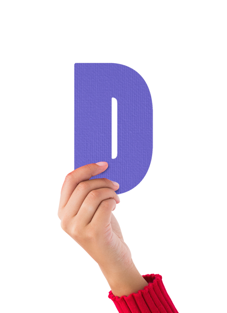 Close-Up Hand Holding Purple Transparent Letter D - Download Free Stock Videos Pikwizard.com