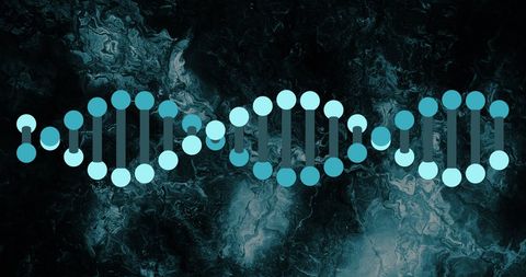Digital DNA Strand on Abstract Dark Background - Download Free Stock Images Pikwizard.com