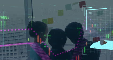 Team Analyzing Financial Data and Digital Trends