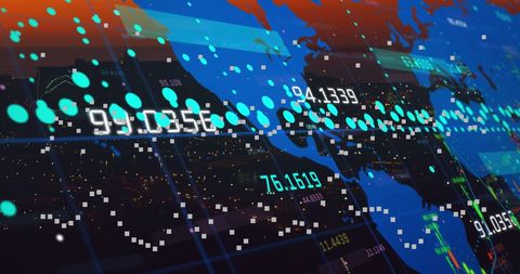 Digitally Generated Global Financial Data Interface - Download Free Stock Images Pikwizard.com
