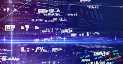 Futuristic Financial Data Display with Digital Interface - Download Free Stock Images Pikwizard.com