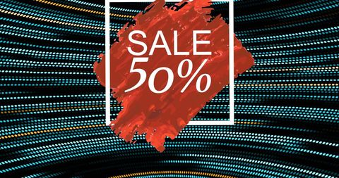 50% Sale Discount Over Abstract Digital Background - Download Free Stock Images Pikwizard.com