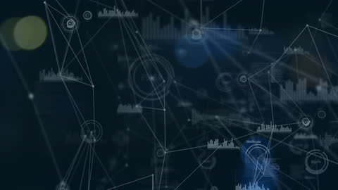 Futuristic Network of Connections and Data Visualization Background