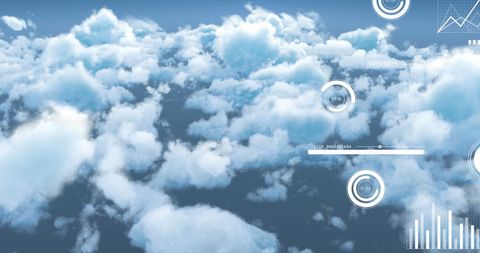 Futuristic Digital Interface Analyzing Cloud Data in Sky - Download Free Stock Images Pikwizard.com