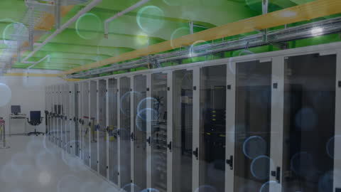 Modern Data Center With Network Connections Animation