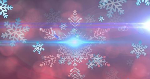 Enchanting Snowflakes with Sparkling Light Effects