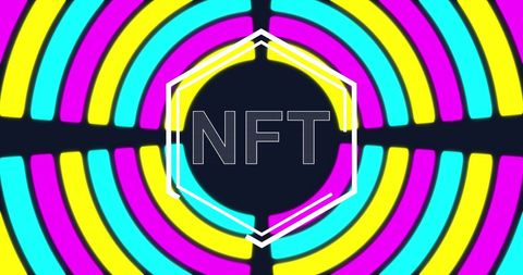 Vibrant NFT Graphic with Psychedelic Circular Patterns