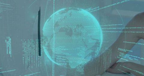 Holographic Earth Display with Interactive Code Elements