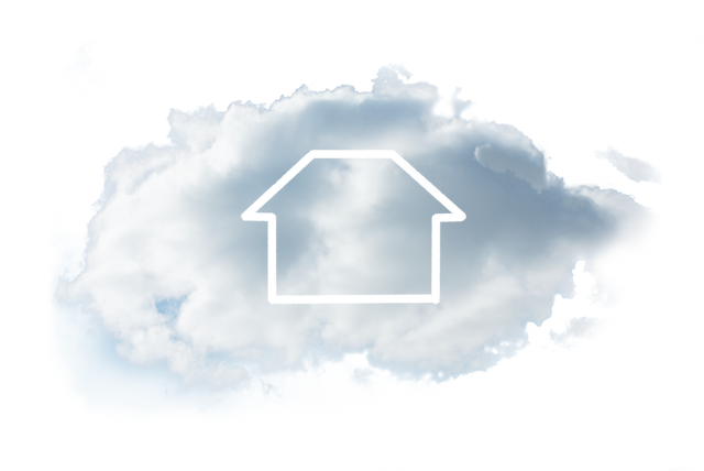 Transparent Cloud with House Shape Overlay on Clear Background - Download Free Stock Videos Pikwizard.com