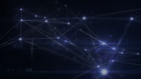 Futuristic Network Connections on Dark Background