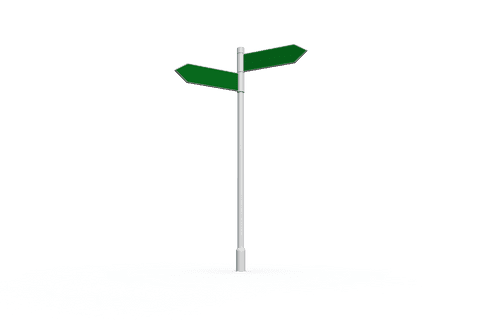 Transparent Guideposts on Blank Background for Direction Concept - Download Free Stock Videos Pikwizard.com