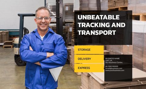 Reliable Warehouse Worker Promoting Logistics Services - Download Free Stock Templates Pikwizard.com