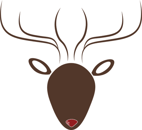 stylized reindeer head on transparent background for christmas designs - Download Free Stock Videos Pikwizard.com