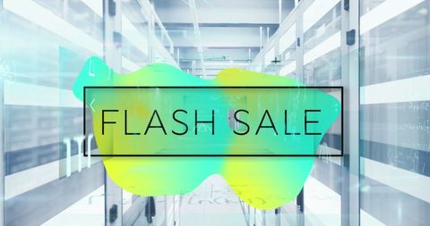 Flash Sale Announcement in Digital Server Room Environment