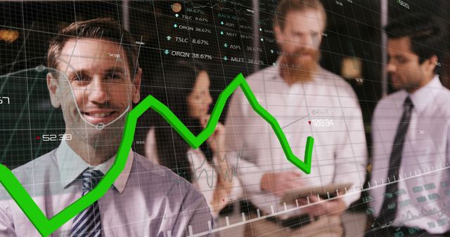 Business Professionals Analyzing Financial Data and Growth Trends - Download Free Stock Images Pikwizard.com