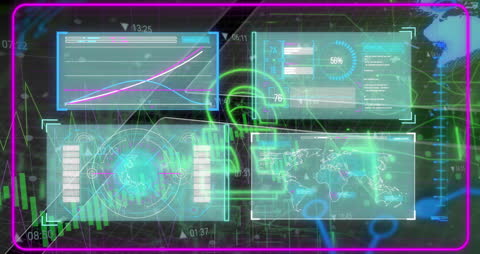 Data Processing Overlapping Pound Symbol Animation