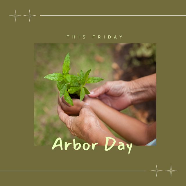 Hands Holding Young Plant for Arbor Day Celebration - Download Free Stock Templates Pikwizard.com