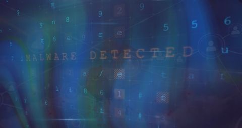 Digital Malware Warning in Virtual Data Space - Download Free Stock Images Pikwizard.com