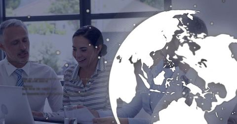 Professional Team Collaborating on Global Business Strategy