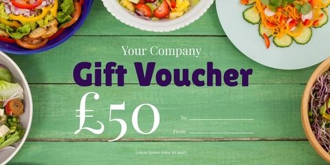 fresh salad gift voucher template for healthy lifestyle - Download Free Stock Templates Pikwizard.com