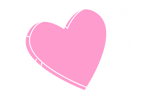 Pink Heart with Curly Wings on Transparent Background - Download Free Stock Videos Pikwizard.com