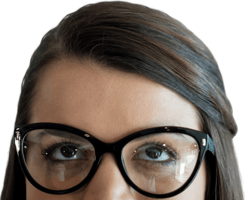 transparent close-up of woman's eyes behind glasses - Download Free Stock Videos Pikwizard.com