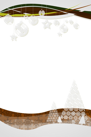 Festive christmas ornaments and trees on transparent background