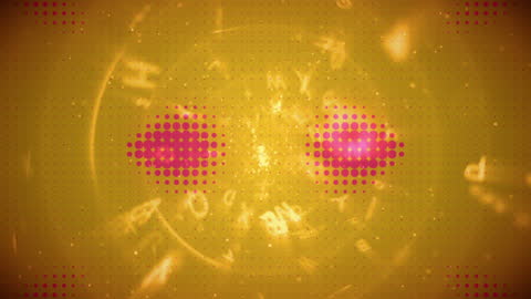 Vibrant Christmas Hearts on Pink Background with Snowfall Animation