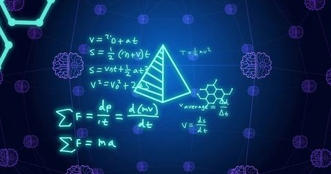 Global AI Network with Scientific Equations and Graphics - Download Free Stock Images Pikwizard.com