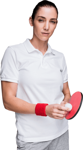 female athlete preparing for ping pong match on transparent background - Download Free Stock Videos Pikwizard.com