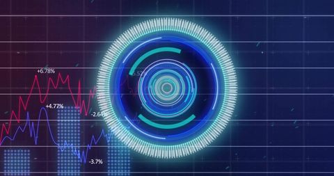 Digital Data Visualization with Graphs and Scan Interface - Download Free Stock Images Pikwizard.com