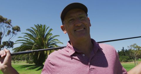 Senior Man Enjoying Golf on Sunny Day - Download Free Stock Images Pikwizard.com