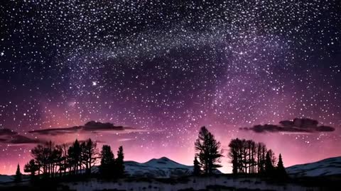 Tranquil Cosmic Nightscape with Milky Way Over Forest