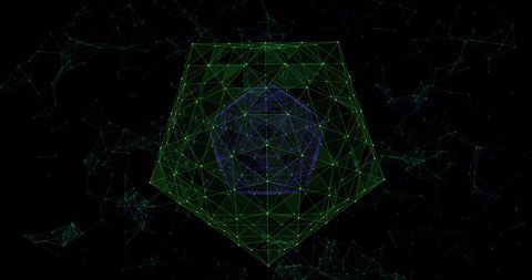 digital geometric network spheres on black background - Download Free Stock Images Pikwizard.com