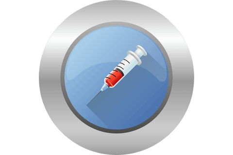 Transparent syringe illustration for healthcare and medical purpose