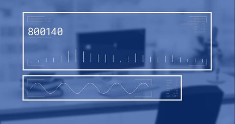 Digital Data Interface Over Office Desk - Download Free Stock Images Pikwizard.com