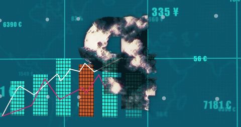 Abstract Financial Diagram with Ruble Symbol for Data Analysis Concept - Download Free Stock Images Pikwizard.com