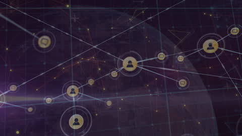 Global Digital Network with Earth Visual