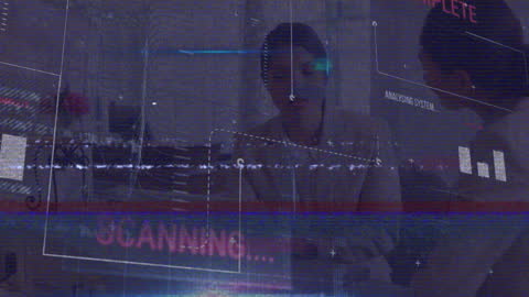 Digitized Basketball Players Analyzing Data Across Grid Visuals