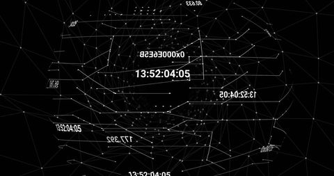 Global Digital Network with Coordinates and Connections - Download Free Stock Images Pikwizard.com