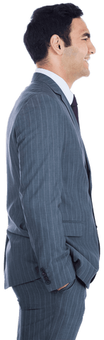 Smiling Professional Biracial Businessman Transparent Background