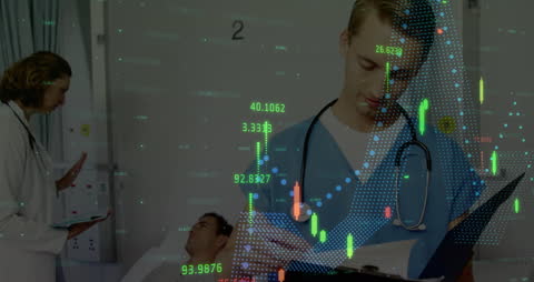 Healthcare Professional Analysing Medical Performance Metrics