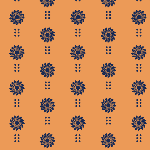 Seamless Floral Navy Brown Pattern on Transparent Background - Download Free Stock Videos Pikwizard.com