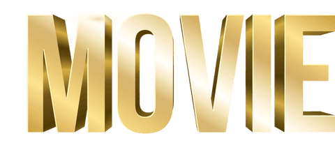 Luxury movie 3d golden text on transparent background
