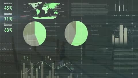 Business Data Overlay Jogger at Waterfront Pier