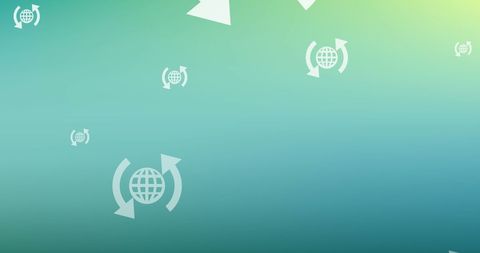 Digital Globe Icons on Gradient Green Background - Download Free Stock Images Pikwizard.com