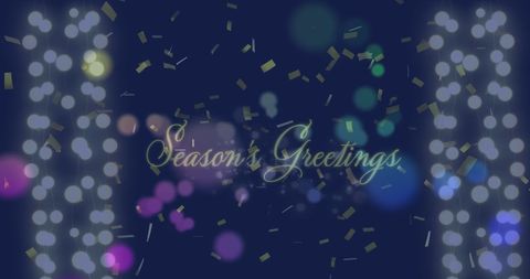 Festive Confetti with Season's Greetings Text