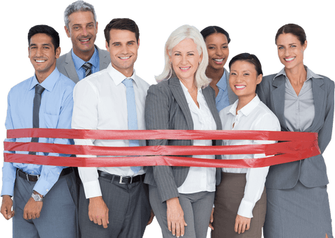 transparent teamwork: business professionals bound with tape - Download Free Stock Videos Pikwizard.com