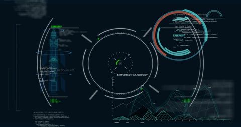 Futuristic Data Processing Interface with Scope Scanning - Download Free Stock Images Pikwizard.com