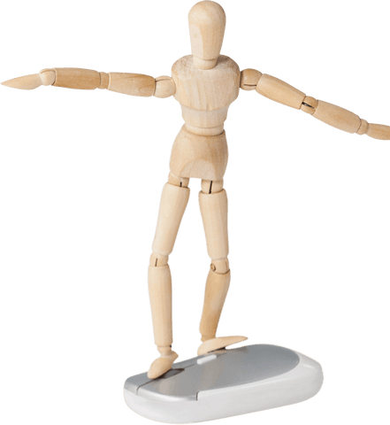 transparent wooden figurine balancing on computer mouse - Download Free Stock Videos Pikwizard.com
